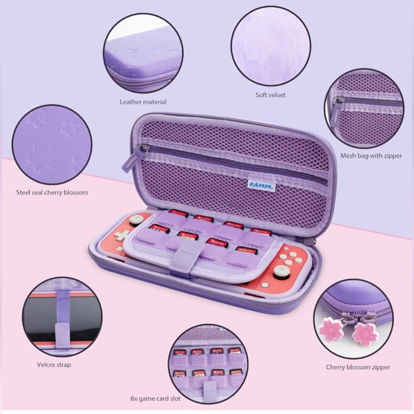 HYPERCASE Purple Carrying Case for Nintendo Switch Lite, LITE ONLY - Picture 7 of 10